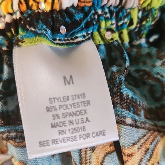 Dressbarn sparkly multi color print women's size M - Picture 5 of 5